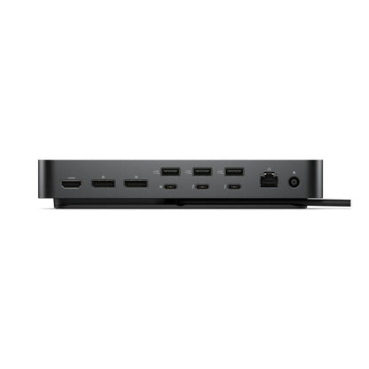 Close-up of the rear ports: Thunderbolt 5, DisplayPort 2.1, HDMI 2.1.

