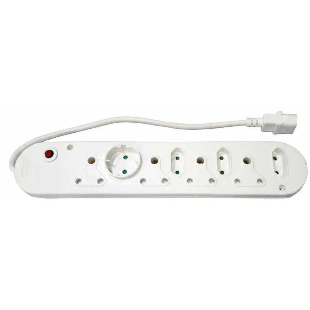 Microworld 8-Way Multi-Plug with IEC Connector and Overload Protection