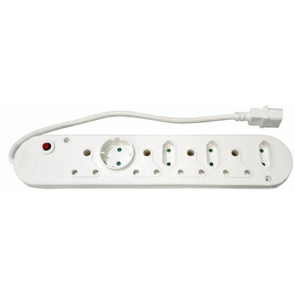 Microworld 8-Way Multi-Plug with IEC Connector and Overload Protection