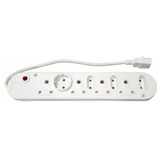 Microworld 8-Way Multi-Plug with IEC Connector and Overload Protection