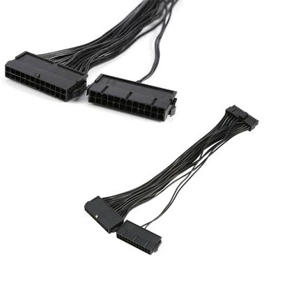 Microworld 24Pin to Dual 24Pin ATX Power Supply Adapter Cable
