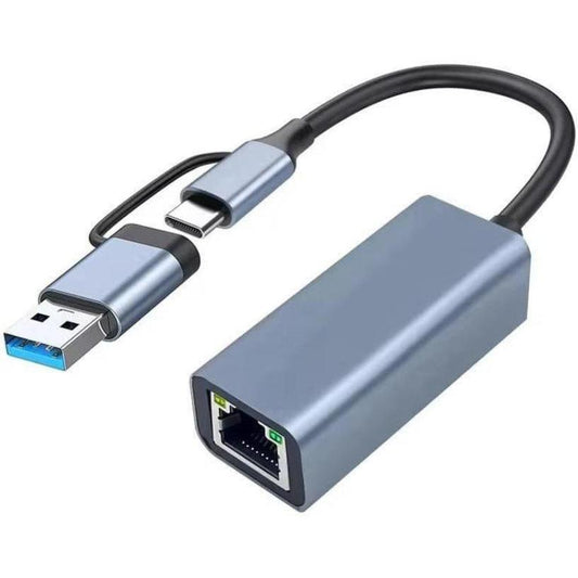 M-Link 2-in-1 USB & USB-C to Gigabit Ethernet Adapter – RJ45 LAN Adapter