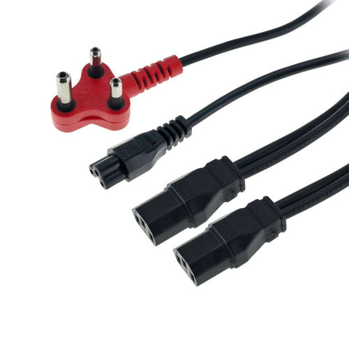 Microworld Dedicated Clover with 2 IEC Kettle Power Cables - 2.8m Long, SABS Approved