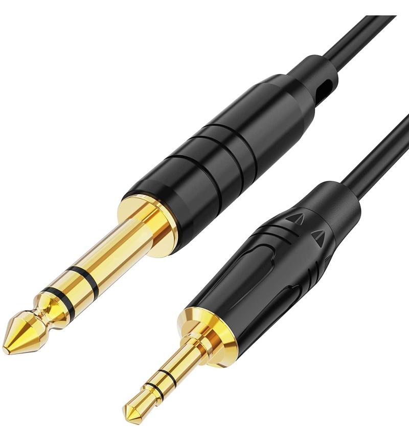 3.5mm Male to 6.35mm Male Stereo Audio Cable 3m