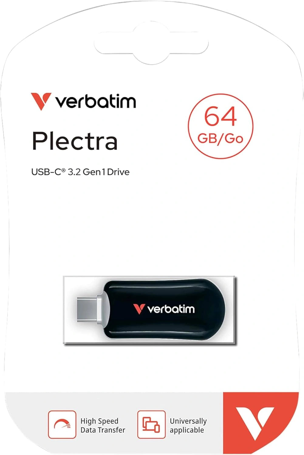 Verbatim 30224 Plectra USB-C 3.2 Gen 1 Flash Drive 64GB – High-Speed Portable Storage