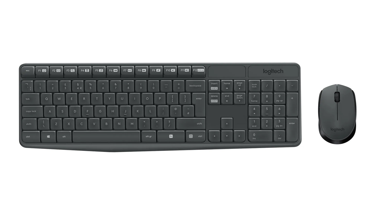 Logitech MK235 Wireless Keyboard and Mouse Combo – Full-Size, Durable, Long Battery Life, USB Plug-and-Play