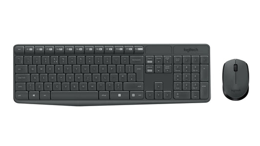 Logitech MK235 Wireless Keyboard and Mouse Combo – Full-Size, Durable, Long Battery Life, USB Plug-and-Play