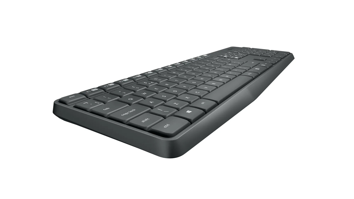 Logitech MK235 Wireless Keyboard and Mouse Combo – Full-Size, Durable, Long Battery Life, USB Plug-and-Play
