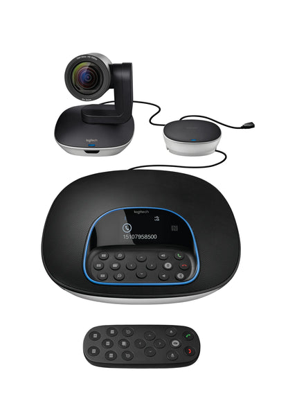 Logitech GROUP Video Conferencing System – HD Video, Speakerphone, USB Plug-and-Play, for Mid to Large Rooms