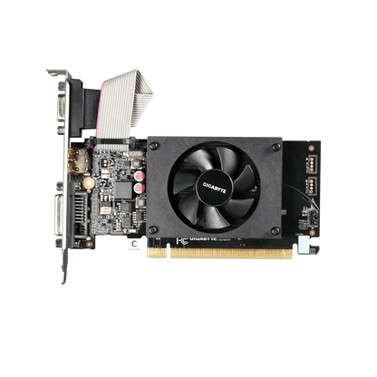 GIGABYTE Graphics nVidia GeForce® GT 710 2GB GDDR3 64Bit . 1x Dual-Link DVI-D; 1x HDMI; 1x VGA; Low Profile