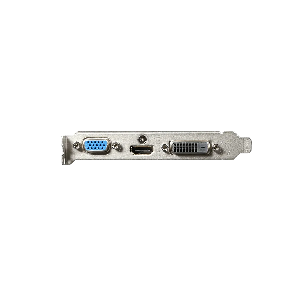 GIGABYTE Graphics nVidia GeForce® GT 710 2GB GDDR3 64Bit . 1x Dual-Link DVI-D; 1x HDMI; 1x VGA; Low Profile