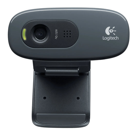 Logitech Webcam C270 HD Still 3MP HD Video Built in Mic Auto focus Grey USB-A