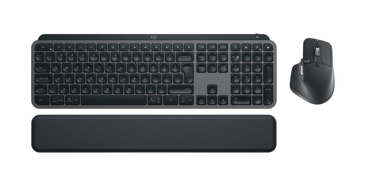 920-011614- Logitech MX Keys S Perfomance Combo:  MX Master 3S; MX Keys S & MX Palm Rest- GRAPHITE