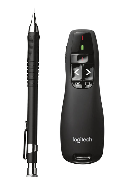 910-001356 - Logitech Wireless Presenter R400 Red Laser Pointer  Up to 15 metre (2 4GHz) range  storable wireless USB receiver