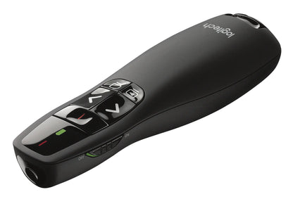 910-001356 - Logitech Wireless Presenter R400 Red Laser Pointer  Up to 15 metre (2 4GHz) range  storable wireless USB receiver
