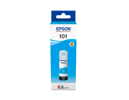 Epson 101 Ecotank Cyan ink bottle (70ml). 6000 pages @ 5% coverage.