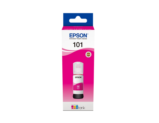 Epson 101 Ecotank Magenta ink bottle (70ml). 6000 pages @ 5% coverage.