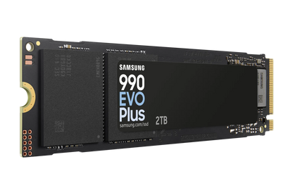 SAMSUNG MZ-V9S2T0BW 990 EVO Plus 2TB NVMe SSD - Read Speed up to 7250 MB/s; Write Speed to up 6300 MB/s; Random Read up to 1 000
