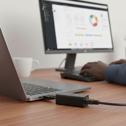 HP USB-C to RJ45 Gigabit Ethernet Adapter Black Compact Plug and Play Design