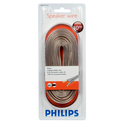 Philips 0.75mm Speaker Cable – 10 Meter High-Quality Audio Wire for Clear Sound in branded packaging for superior audio performance