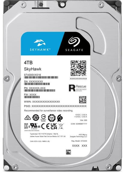 TechStore: Seagate SkyHawk ST4000VX016 4TB Surveillance Hard Drive – 3.5", SATA 6Gb/s, 24×7 Reliability