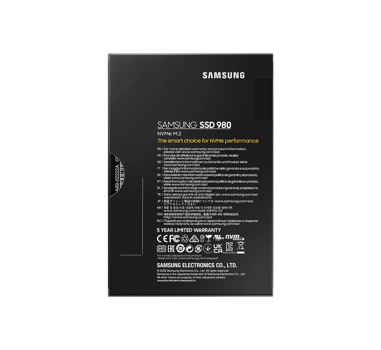 SAMSUNG 980 500GB M.2 NVME SSD