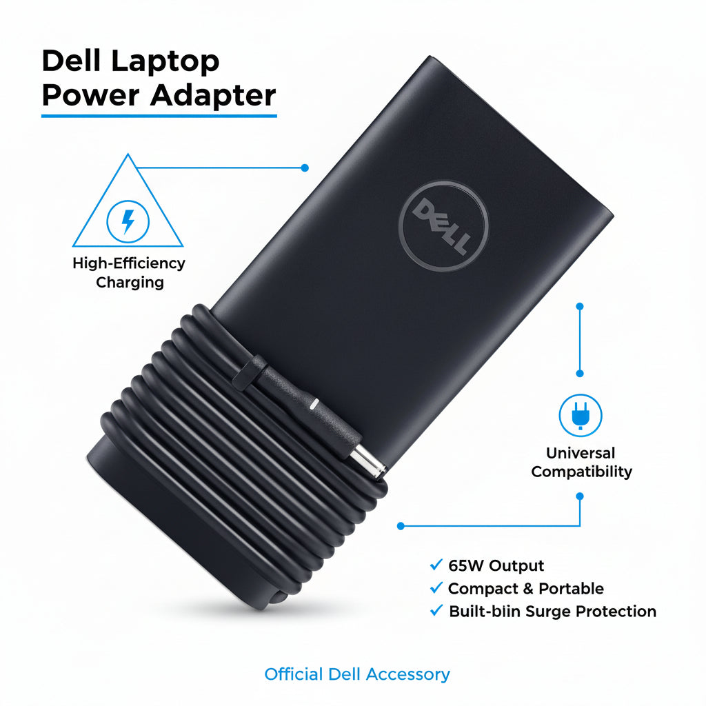 Side view of Dell 330W notebook power supply for laptops