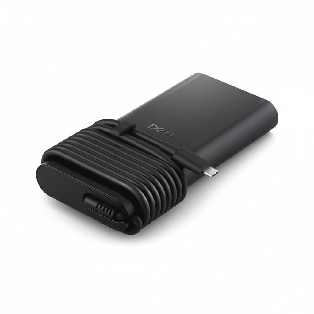 Dell 65W USB-C AC Adapter 450-BFFM front view with LED indicator