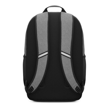 Backpack with 16-inch laptop in dedicated sleeve.

