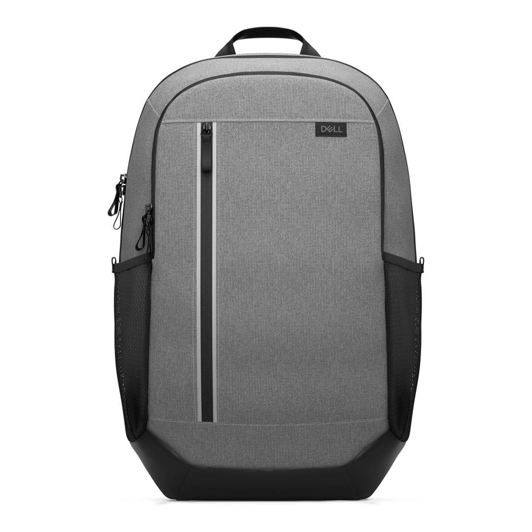 Reflective safety elements on straps and front.

