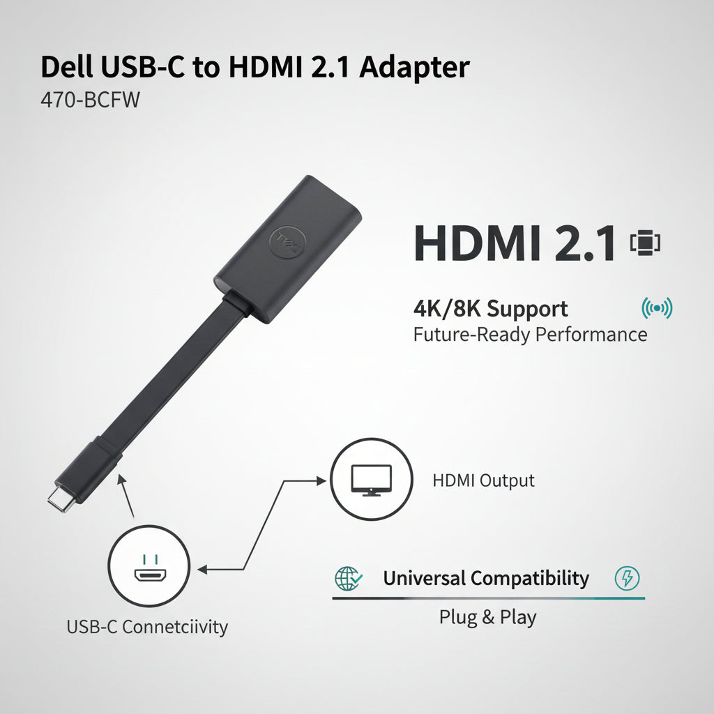 Dell USB-C to HDMI adapter for monitor and TV connection