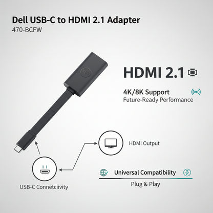 Dell USB-C to HDMI adapter for monitor and TV connection