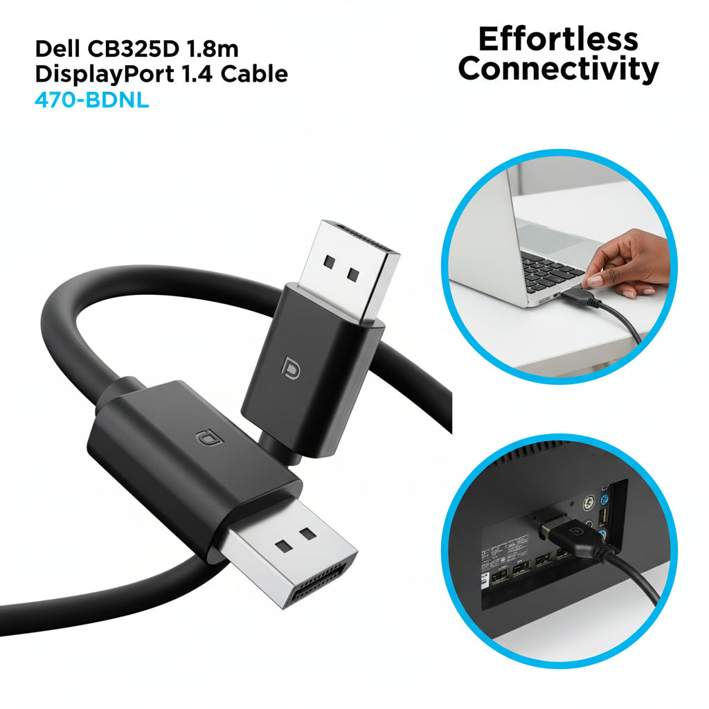 Cable coiled showing flexible 1.8m length