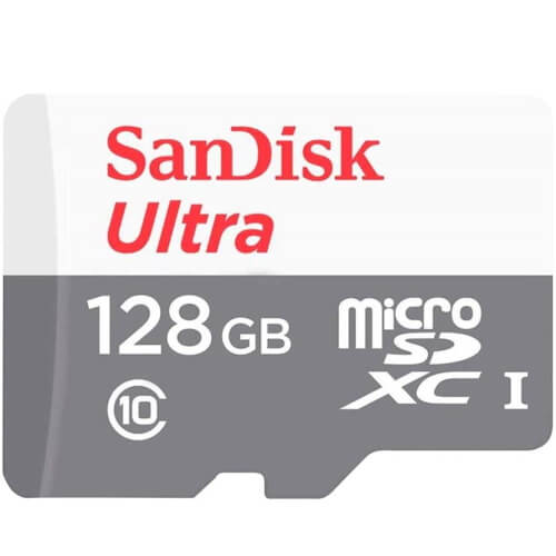 SanDisk Ultra 128GB microSDXC UHS-I Memory Card – C10, Up to 100MB/s, No Adapter | SDSQUNR-128G-GN6MN (SanDisk Ultra)