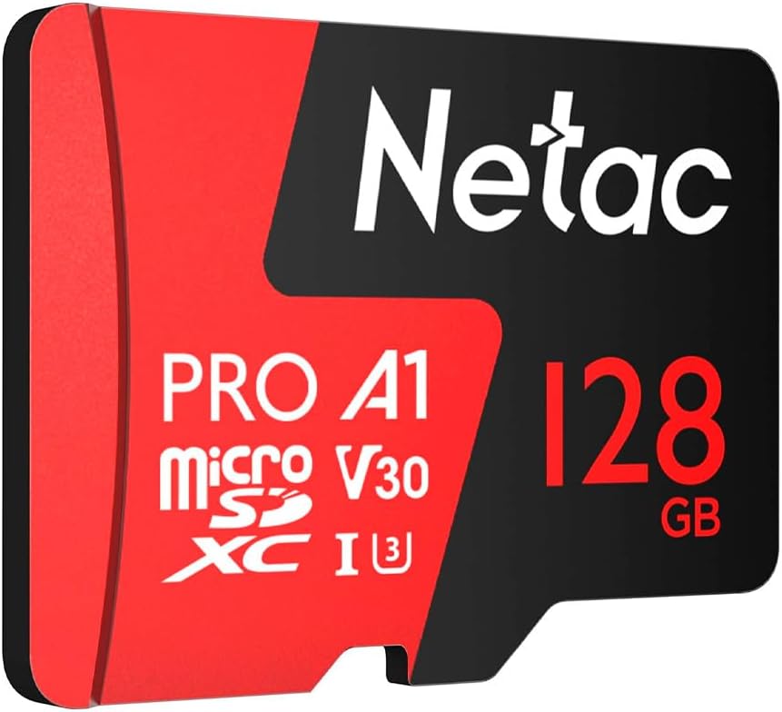 Netac ECO 128 GB Class‑10 microSD Card with Adapter – 30 MB/s Read, Compact for reliable storage solutions.