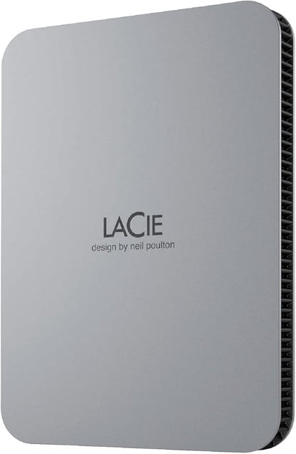 Seagate LaCie Mobile Drive 5TB External Hard Drive Moon Silver
