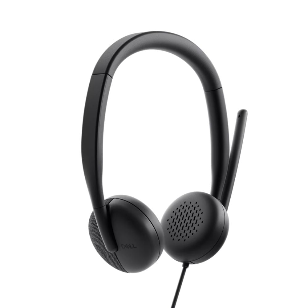 Dell WH3024 Wired On-Ear Headset with AI Noise Cancelling Mic USB-C 