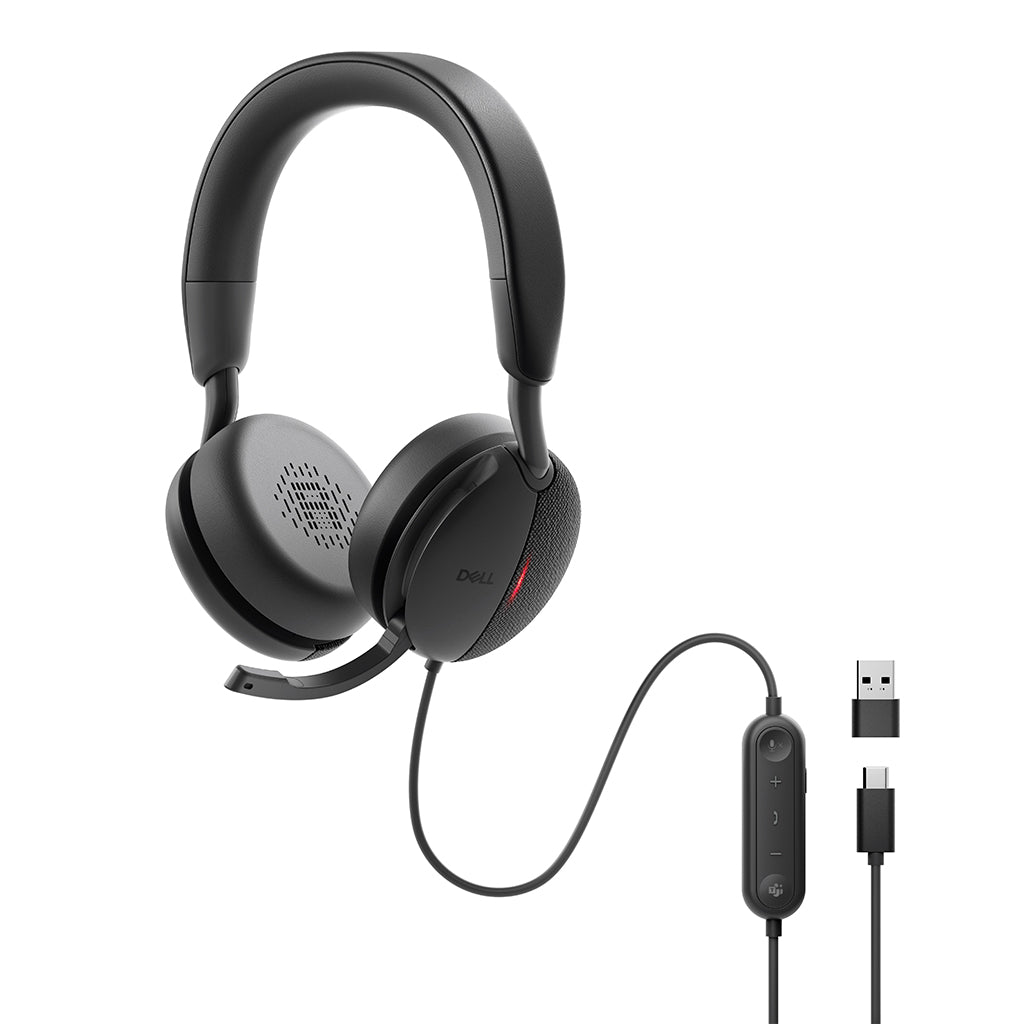 Dell Pro Plus WH5024 Wired ANC Headset USB-C with AI Noise Canceling Mic for Work