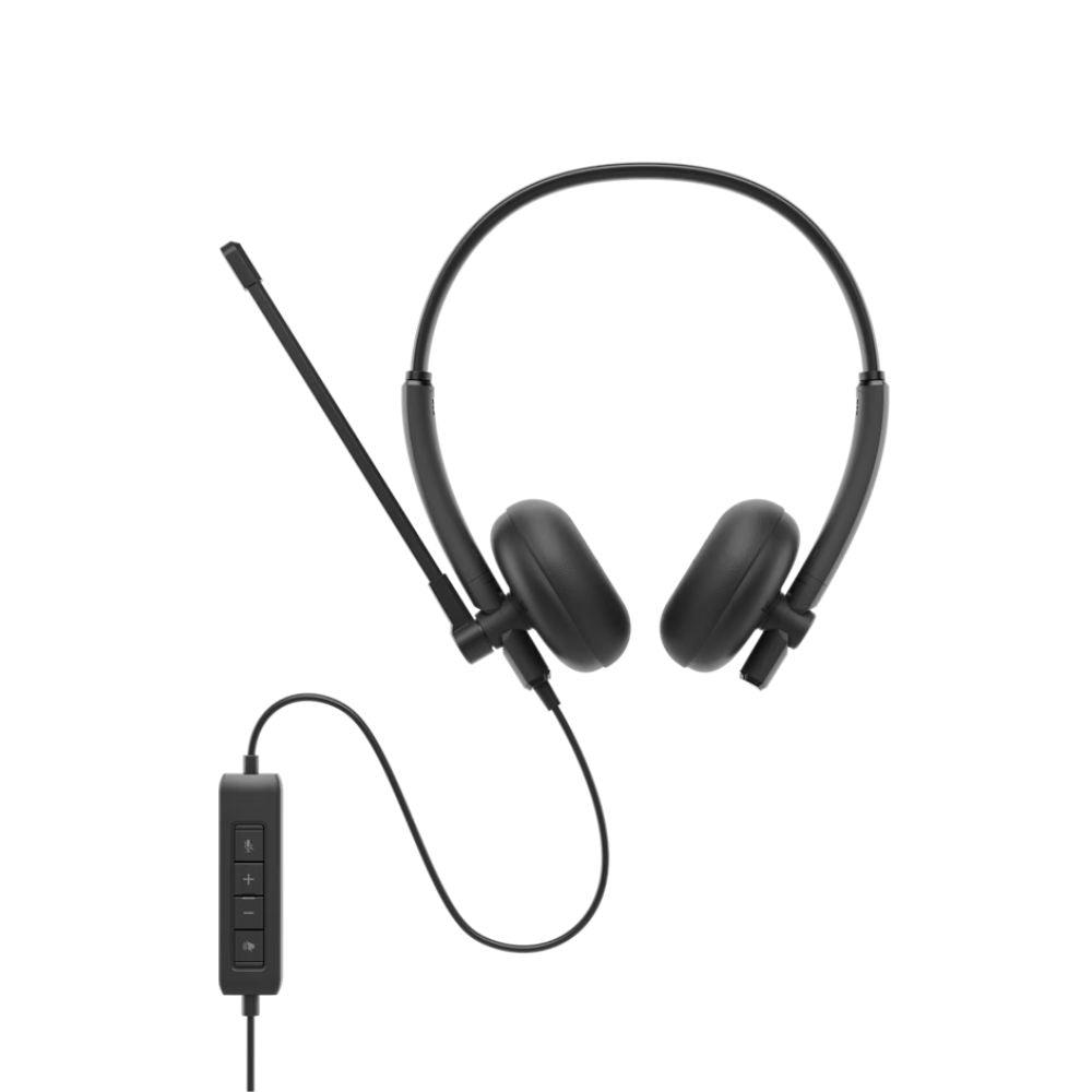 Dell Wired Headset WH125 USB-A with Rotatable Boom Mic Inline Controls and Comfort
