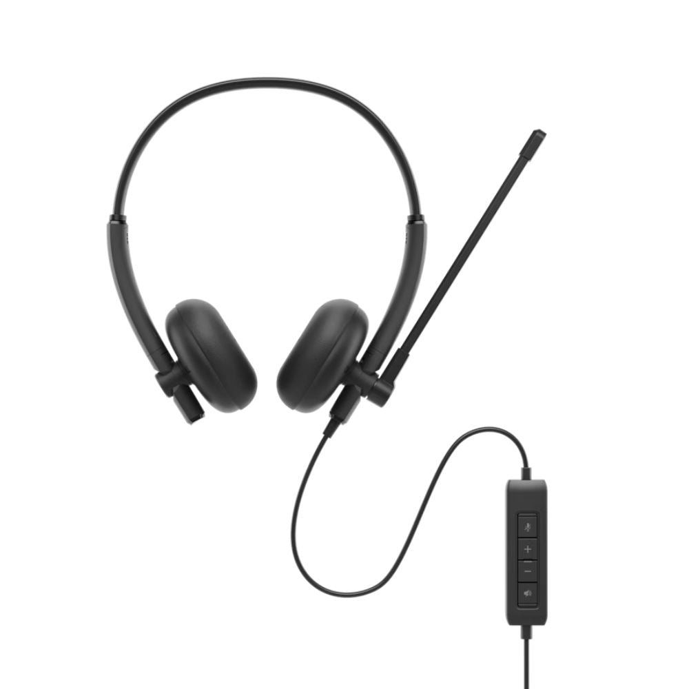 Dell Wired Headset WH125 USB-A with Rotatable Boom Mic Inline Controls and Comfort