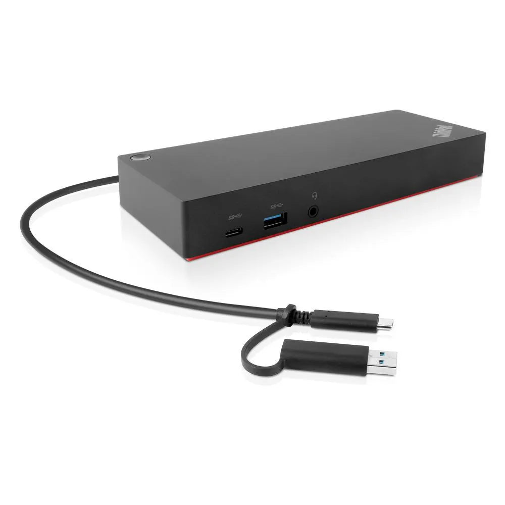 LENOVO ThinkPad Hybrid USB-C with USB-A Dock|Support for 2xMonitors|2xDP|2xHDMI|1xUSB-C|3xUSB 3.1|2xUSB 2.0|RJ45|AudioComboPort