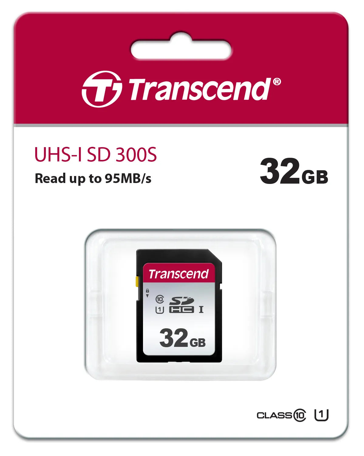 TRANSCEND 300S 32GB UHS-1 CLASS 10 U1 SDHC CARD -2D NAND