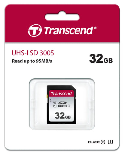 TRANSCEND 300S 32GB UHS-1 CLASS 10 U1 SDHC CARD -2D NAND