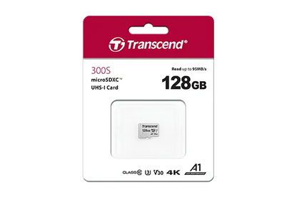 TRANSCEND 128GB MICRO SDXC C 10 UHS-I U1/U3 V30 A1 WITH ADAPTOR
