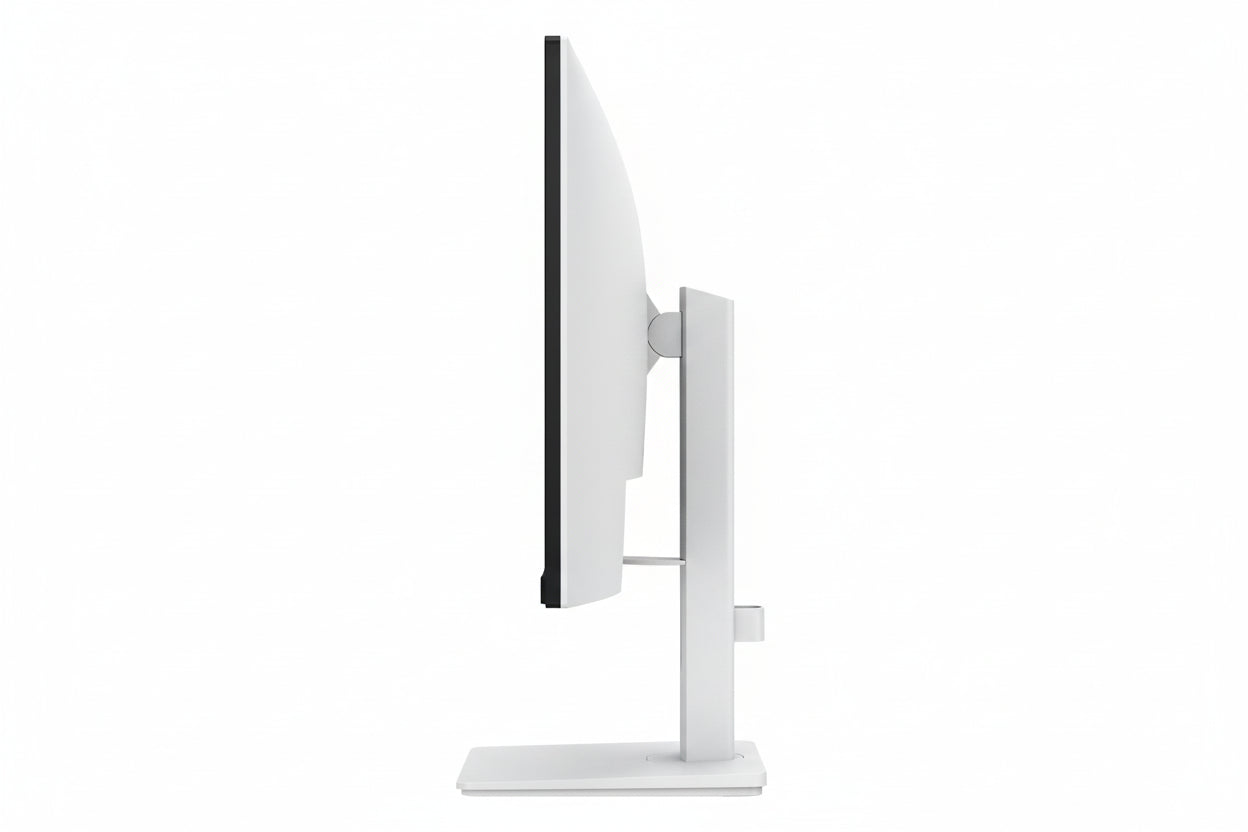 Dell S2725HSM rear panel Ash White finish with cable management clip

