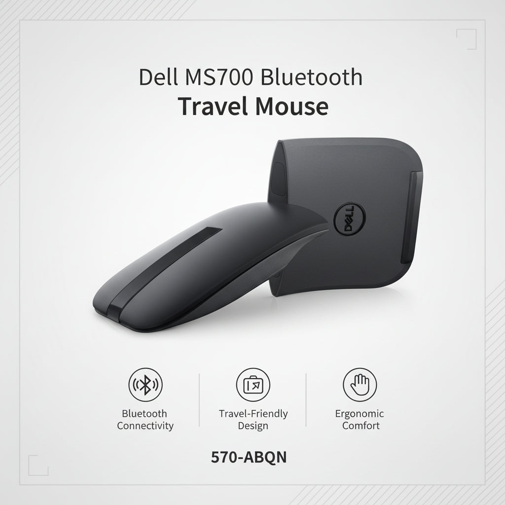 Dell MS700 compact travel mouse folded position