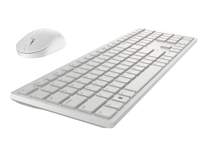 Wireless keyboard with numeric keypad and programmable keys.

