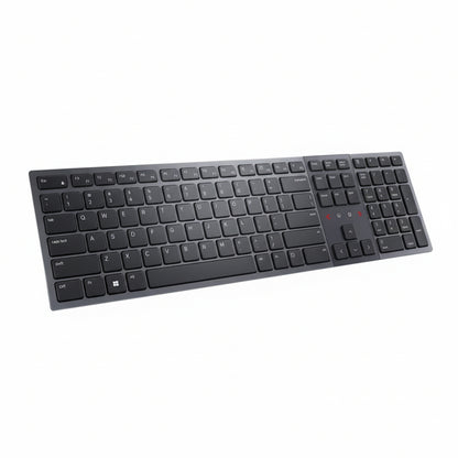 Keyboard showing backlit keys and programmable function row.

