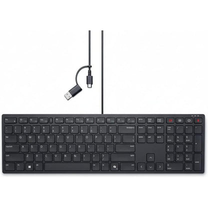 Dell KB525C Wired Collaboration Keyboard USB-C Illuminated Quiet Keys US QWERTY