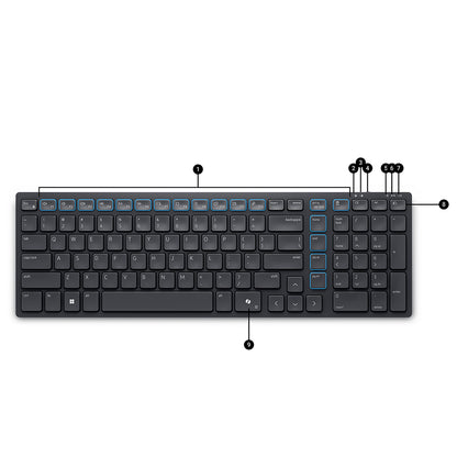Dell KM555 Pro Compact Silent Wireless Keyboard and Mouse Combo